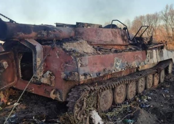 Частично уничтожена техника оккупантов