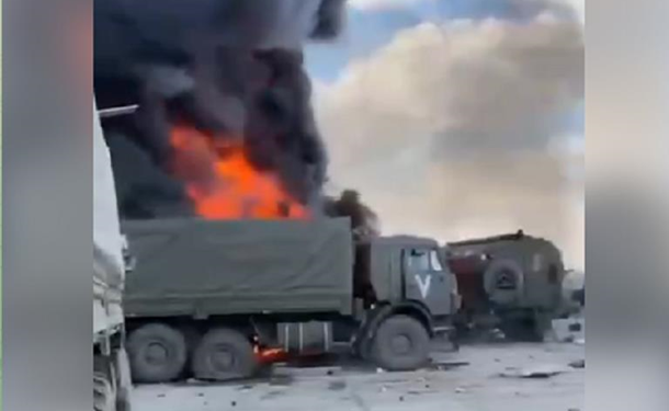 Появилось пожалуй первое видео из аэропорта Гостомеля после начала боев