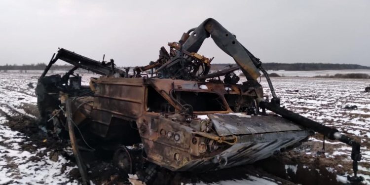 Уничтоженная ЗРК “Оса” оккупантов