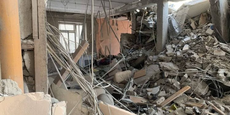 Последствия обстрела Оскольского психоневрологического интерната