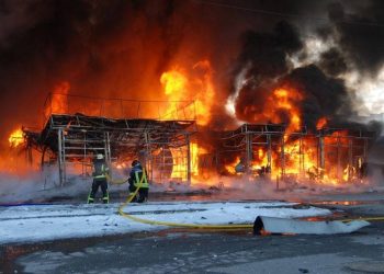 Харьков. Пожар на рынке