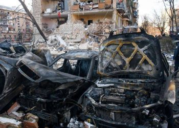 Один из дворов в спальном районе Киева