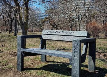 В Одессе установили скамейку из неликвидного пластика