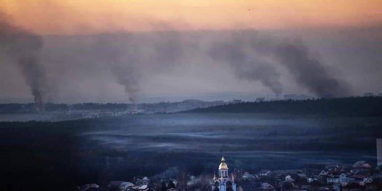 Ирпень в дыму