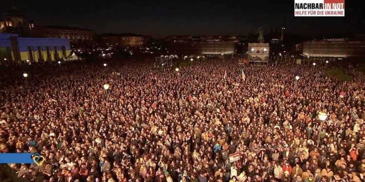 Акция в Вене в поддержку Украины