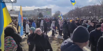 Митинг в Новой Каховке