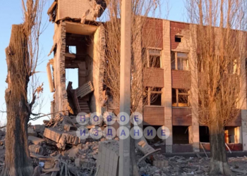 Харьков, последствия ночного обстрела школы