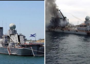 С крейсером “Москва” утонули ракеты