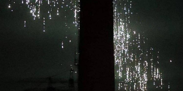 Применение фосфорных бомб в Донецкой области