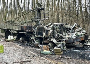 Разбитая российская техника в Киевской области.