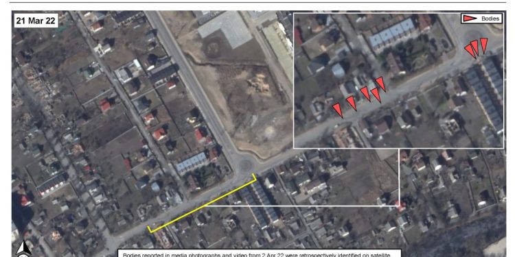 Спутниковые снимки из Бучи