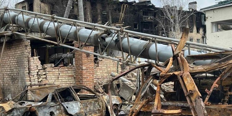 Разбор завалов в Бородянке