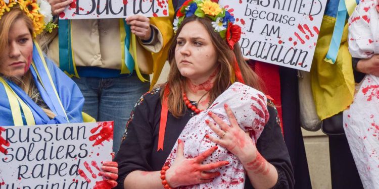 Акция против войны и зверств России