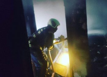 Пожар на открытой территории шахты