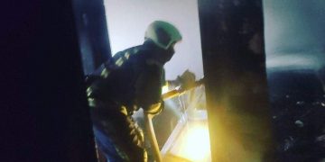 Пожар на открытой территории шахты