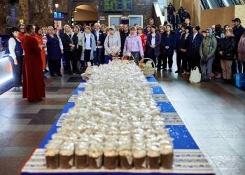 На Центральном вокзале Киева освящали паски