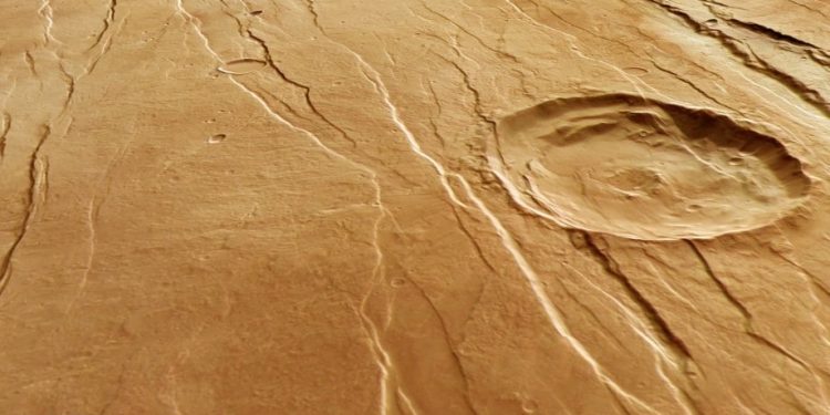 Царапины от “когтей” на Марсе