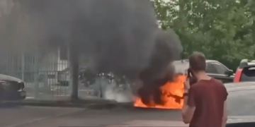 В Москве подожгли автомобиль замначальника Генштаба ВС РФ