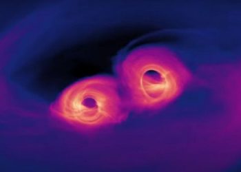 Скоро столкнутся две огромные черные дыры