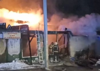 Пожар в доме престарелых в Кемерово