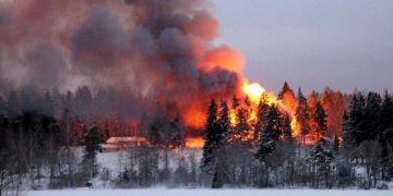 В Финляндии сгорела деревянная церковь 18 столетия